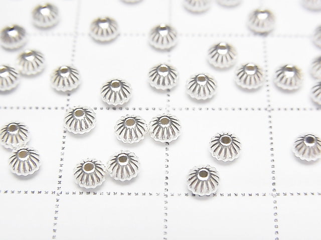 Silver925  Line Carved Rondelle  3.3mm 20pcs