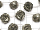 [Video] Golden Pyrite Rose 17mm 3pcs or 1strand beads (aprx.15inch / 38cm)