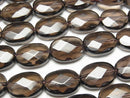 [Video] Smoky Quartz AAA Faceted Oval 14x10x5mm half or 1strand beads (aprx.15inch/36cm)