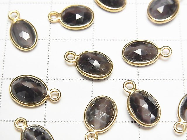 [Video] High Quality Sillimanite ,Cat's Eye AAA Bezel Setting Rose Cut 9x7mm [One Side ] 18KGP 4pcs $29.99!
