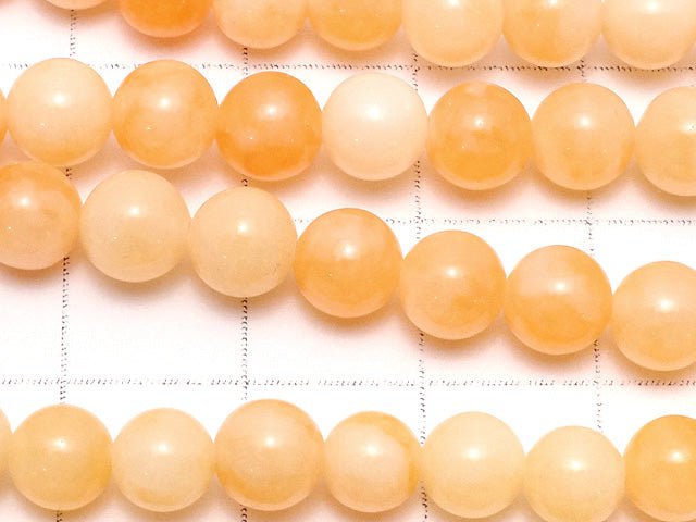 Orange Jade Round 6mm 1strand beads (aprx.15inch / 38cm)