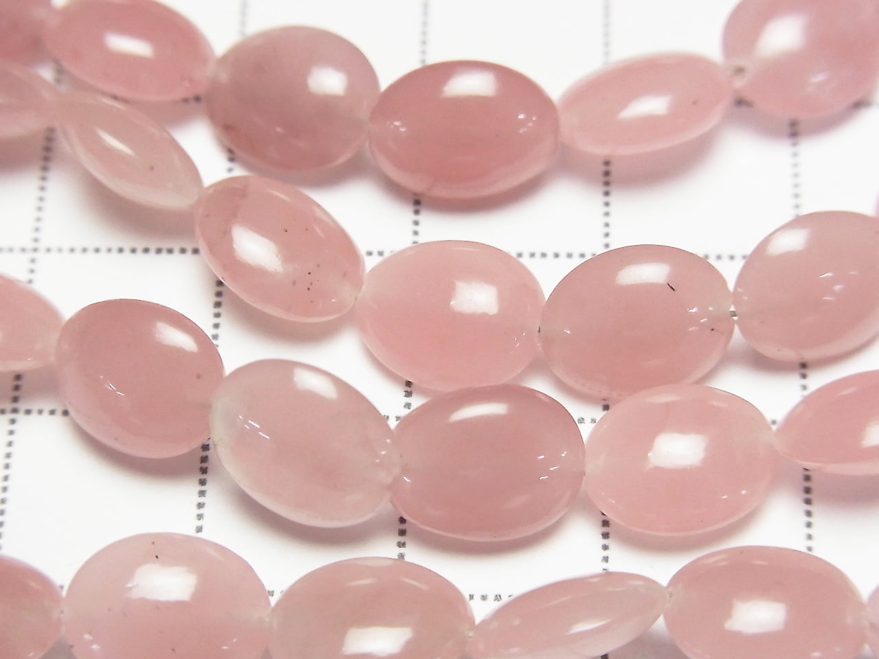 Guava Quartz AAA- Oval 10x8mm half or 1strand beads (aprx.7inch/18cm)