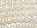 [Video] Fresh Water Pearl AA+ Potato 9mm White 1strand beads (aprx.15inch/36cm)