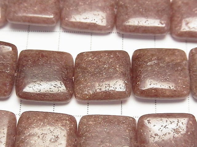 Moscovite  Square 18x18x6mm half or 1strand beads (aprx.15inch/38cm)