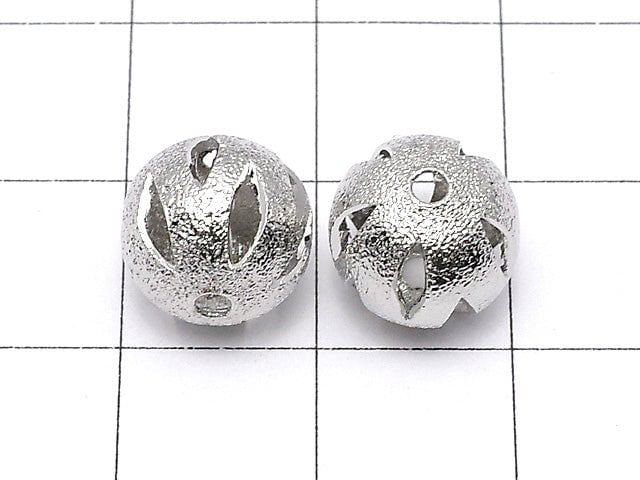 Metal Parts Design Round Beads 10mm Silver Color 10pcs $2.79!