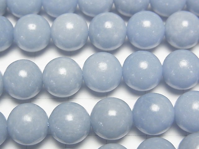 [Video] Angelite AAA Round 10mm half or 1strand beads (aprx.15inch/38cm)