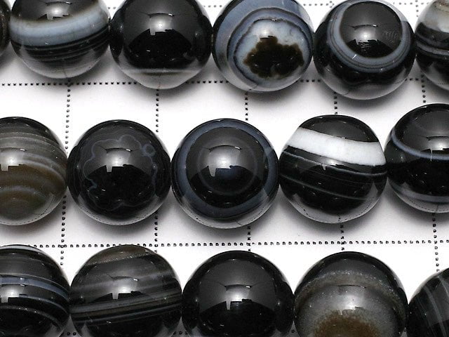 [Video] Tibetan Agate (Eye Agate) Round 12mm half or 1strand beads (aprx.15inch/37cm)