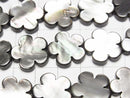 Black Shell AAA Flower motif 18 x 18 x 3 mm 1/4 or 1strand beads (aprx.15 inch / 38 cm)