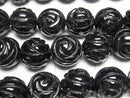 [Video] Onyx AAA Round Rose Cut 16mm 1/4 or 1strand beads (aprx.14inch/35cm)