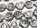 [Video] High quality Black Shell (Black-lip Oyster) AAA Rose Carving (Both Side Finish) 15 x 15 x 5 mm 1/4 or 1strand (apr x 14 inch / 35 cm)