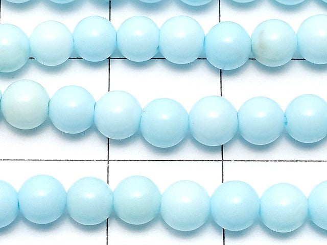 [Video] Magnesite Turquoise light blue color Round 4mm 1strand beads (aprx.15inch / 38cm)