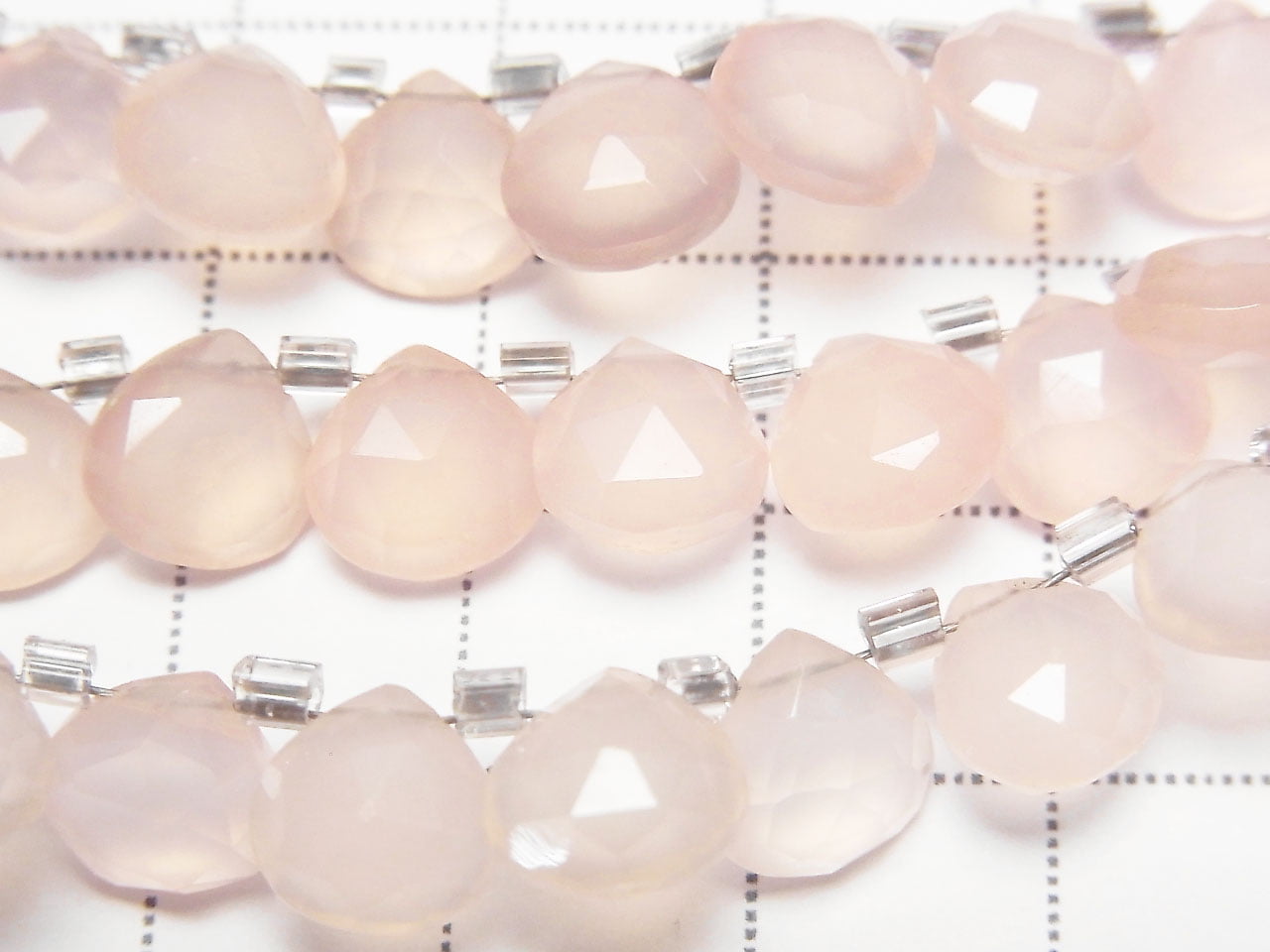 High Quality Pink Chalcedony AAA Chestnut Faceted Briolette 8x8mm half or 1strand beads (28pcs)