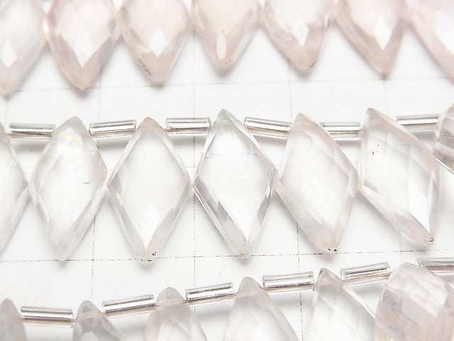 [Video] Rose Quartz AA++ Diamond Shape 1strand (12pcs)