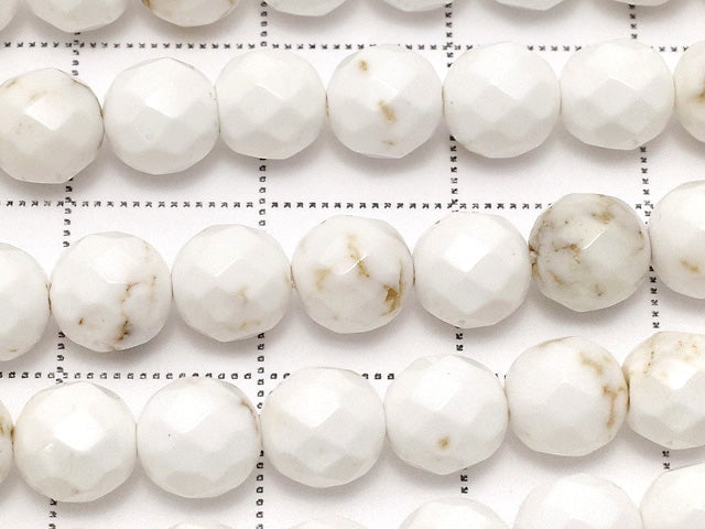 [Video] Magnesite 64Faceted Round 6mm 1strand beads (aprx.15inch/37cm)