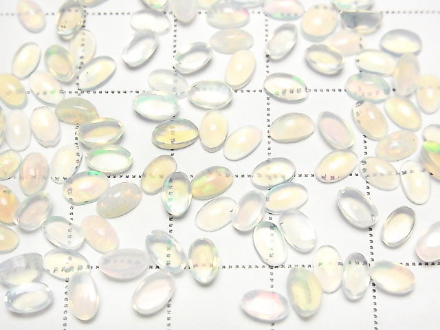 [Video] High Quality Ethiopian Opal AAA Oval Cabochon 5x3mm 10pcs