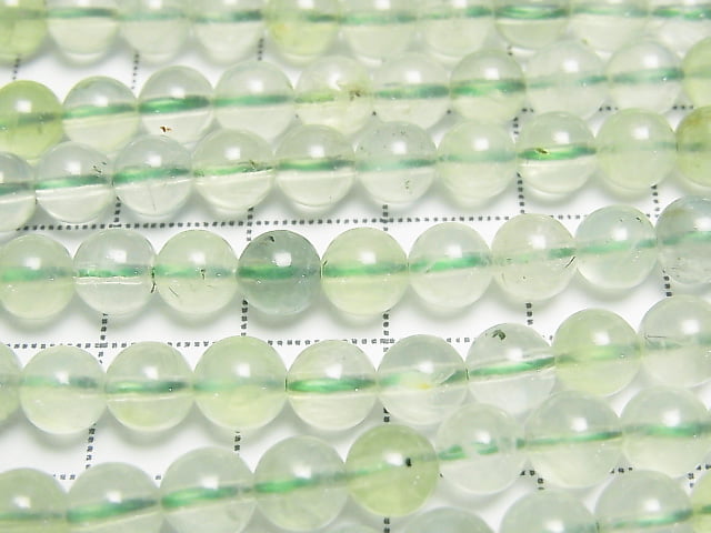 [Video]Prehnite AAA- Round 6mm 1strand beads (aprx.15inch/36cm)