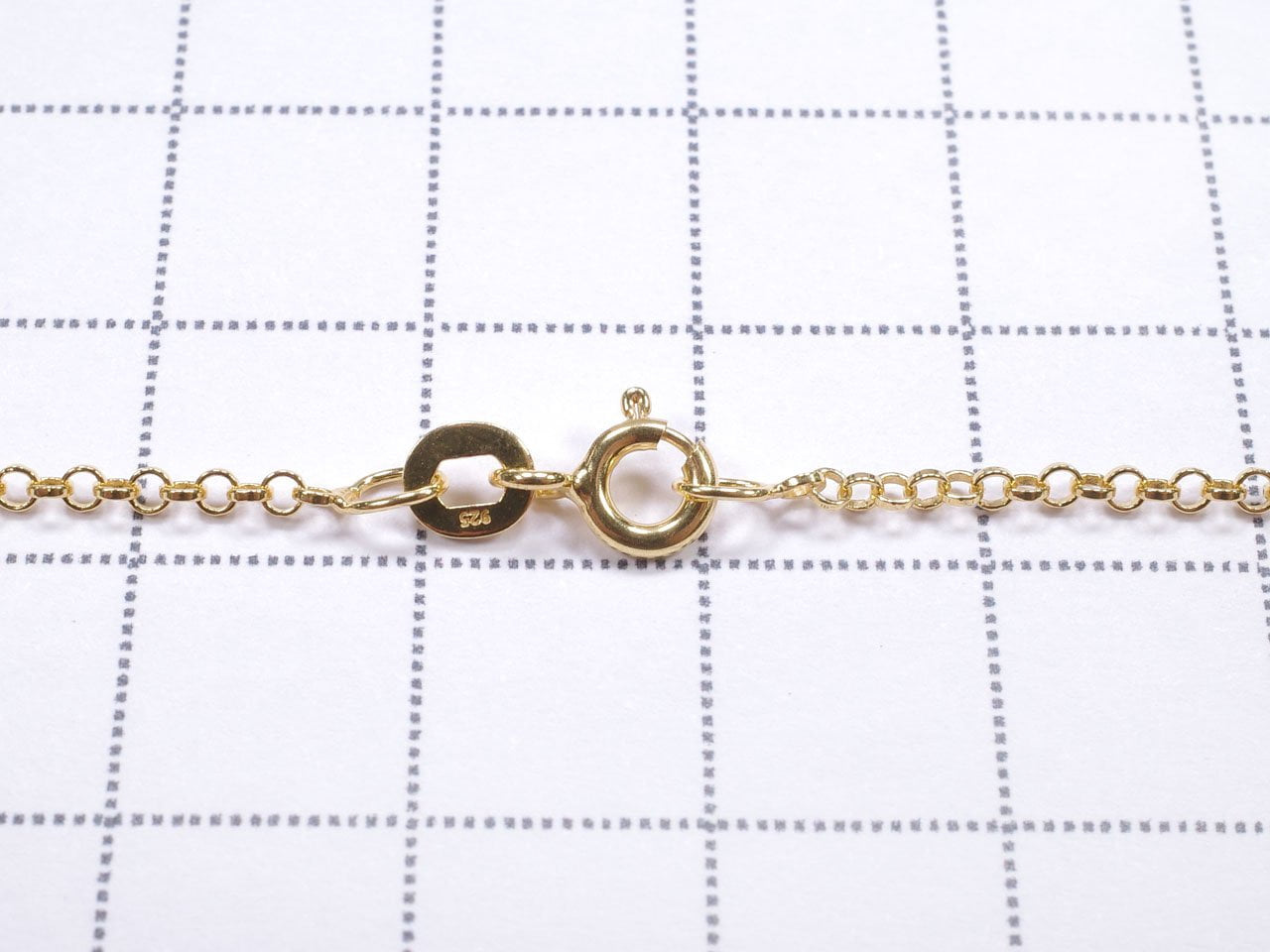 Silber925 Rolo Kette NO.2 1.7mm 18KGP [40cm][45cm][50cm][60cm] Halskette 1Stück