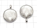 Meteorite (Muonionalusta ) Pendant  Both Side Finish 22mm Silver925