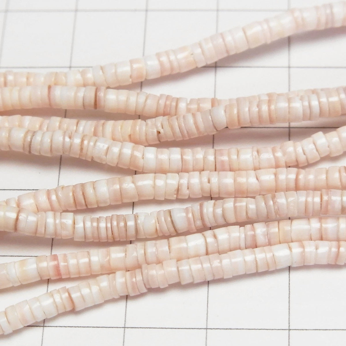 Pink Shell Tube (Heishi)3x3x2mm half or 1strand beads (aprx.23inch/58cm)
