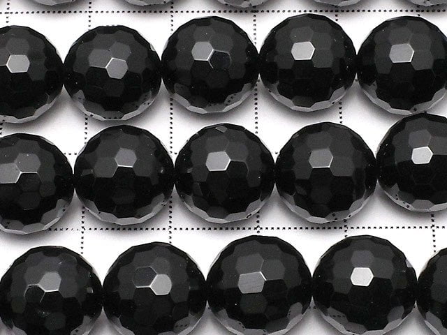 [Video] Onyx  128Faceted Round 12mm 1strand beads (aprx.15inch/38cm)