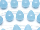 Light Blue Jade Drop 12x9x9mm half or 1strand beads (aprx.15inch/38cm)