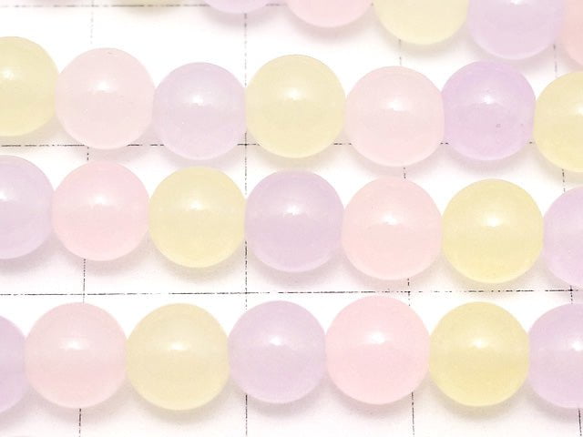 1strand $3.79! Pastel Mix Jade Round 6mm 1strand beads (aprx.15inch / 38cm)