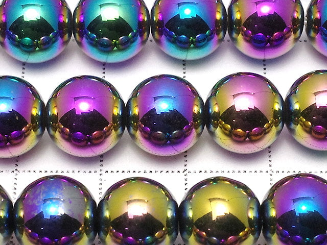[Video] Hematite Round 10mm Metallic Coating 1strand beads (aprx.15inch/38cm)