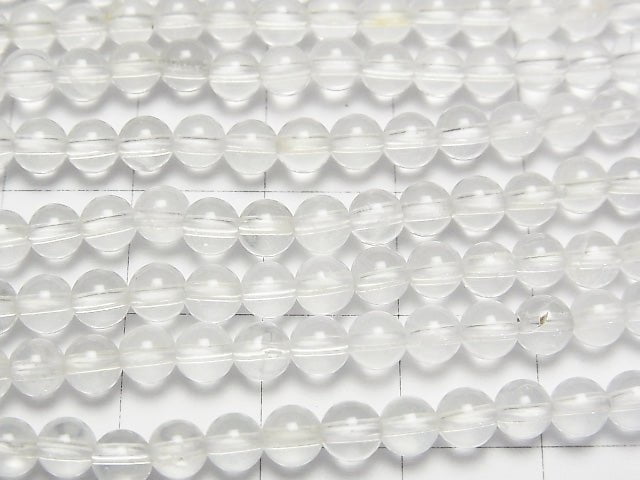 [Video]Crystal Quartz AAA- Round 4.5mm 1strand beads (aprx.15inch/36cm)