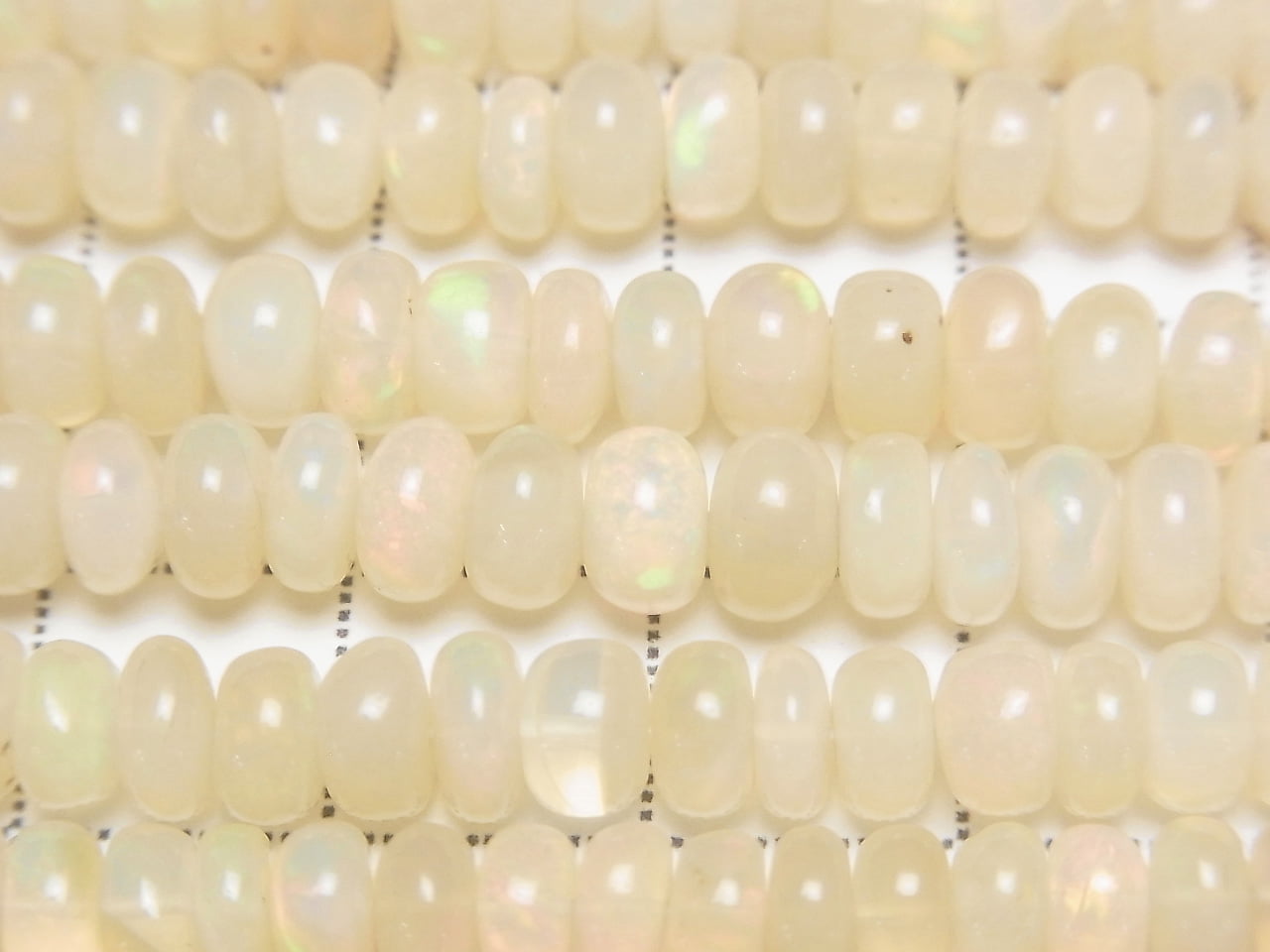 Ethiopian Opal AA++ Rondelle half or 1strand beads (aprx.21inch / 53cm)