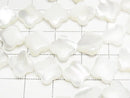 Mother of Pearl MOP White Flower Motif 10x10x2.5mm 1strand (aprx.15inch/37cm)