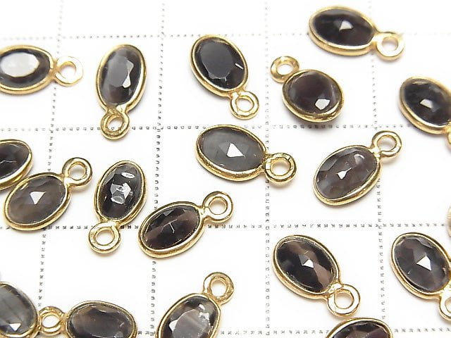 High Quality Sillimanite ,Cat's Eye AAA Bezel Setting Rose Cut 7x5mm [One Side ] 18KGP 5pcs $15.99!