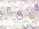 [Video] High Quality Mixed Stone AAA- Drop  Faceted Briolette  half or 1strand beads (aprx.7inch/18cm)