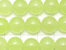 Yellow Green Jade Round 10mm 1strand beads (aprx.15inch / 36cm)