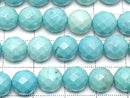 [Video]Magnesite Turquoise 64Faceted Round 8mm 1strand beads (aprx.15inch/35cm)