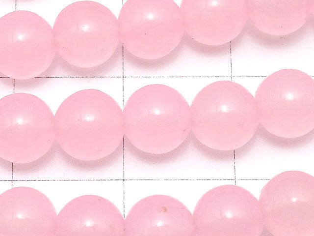 Pink color Jade (clear type) Round 6mm 1strand beads (aprx.15inch / 37cm)