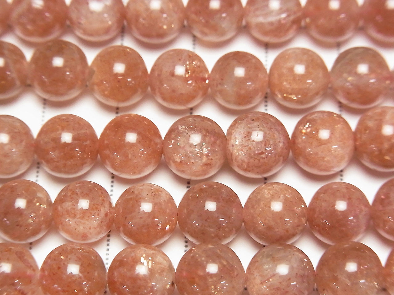 Sunstone AA++ Round 8mm half or 1strand beads (aprx.15inch/38cm)