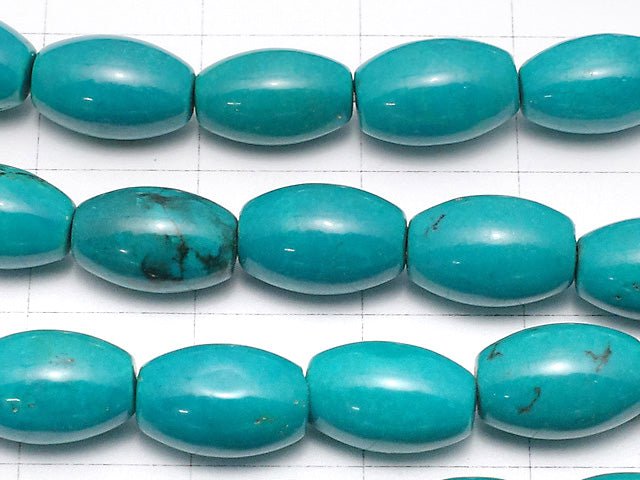 [Video]Magnesite Turquoise Rice 10x6x6mm 1strand beads (aprx.15inch/36cm)