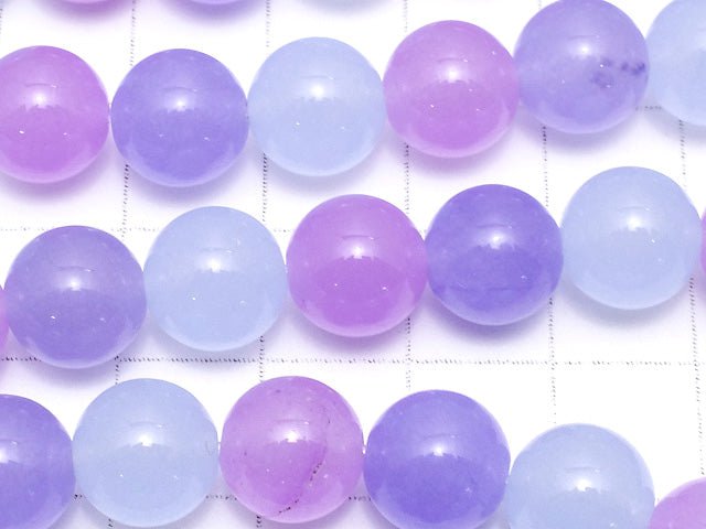 3 colors Mix Color Jade Round 10mm Purple 1strand beads (aprx.15inch / 36cm)