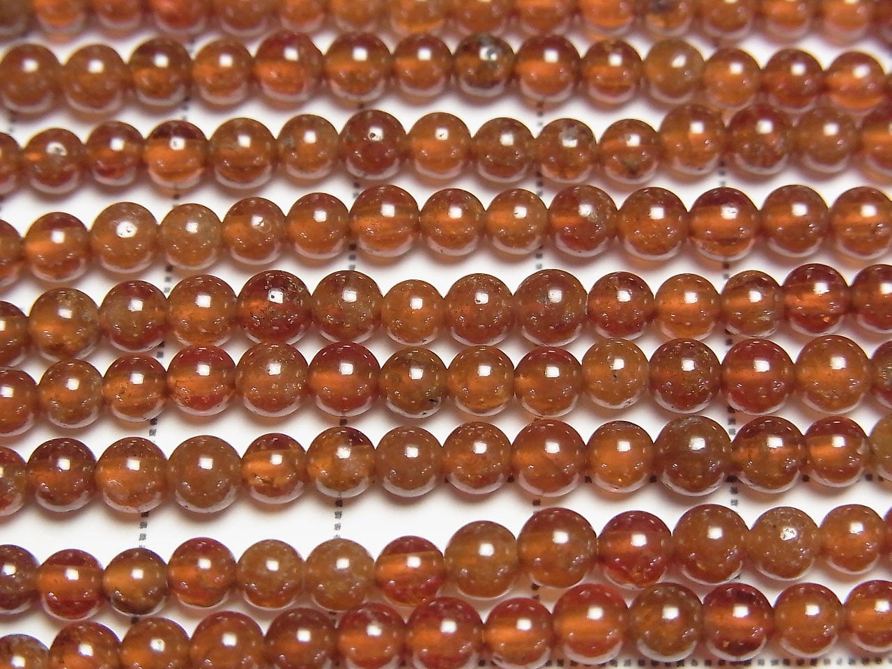 Hessonite Garnet AA Round 4mm 1strand beads (aprx.15inch/38cm)