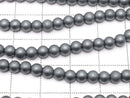 Frost Hematite Round 4mm 1strand beads (aprx.15inch / 38cm)