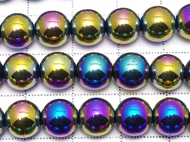Hematite Round 8mm Metallic coating 1strand beads (aprx.15inch/38cm)