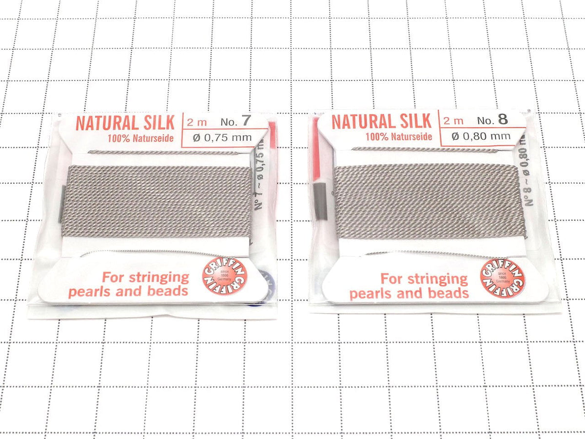 Griffin Cord (Silk Bead Cord Thread) [0.75mm-1.05mm] Gray 1pc