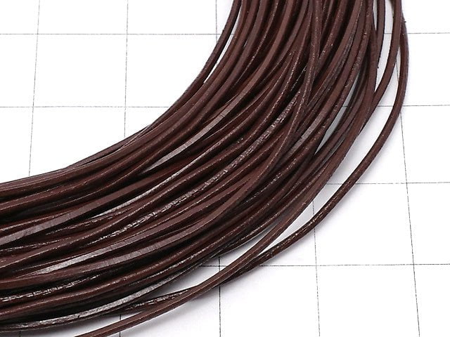 Europe Leather Cord Round wire [1 mm] [1.5 mm] [2 mm] Dark Red 1 Roll (20 m)