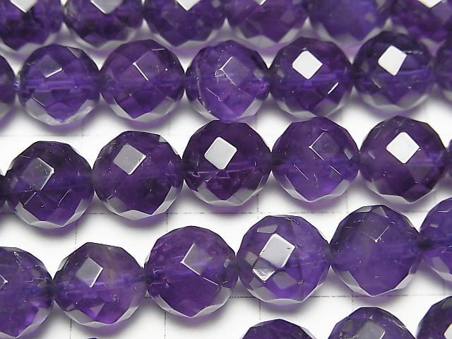 Amethyst AA++ 64Faceted Round 10mm half or 1strand beads (aprx.15inch/37cm)
