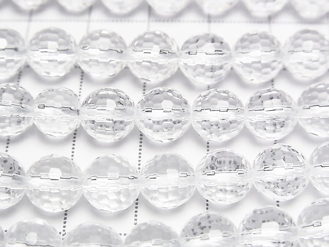 [Video] High Quality! Crystal AAA + 128 Faceted Round 8 mm "Special cut" 1/4 or 1strand beads (aprx.15 inch / 36 cm)