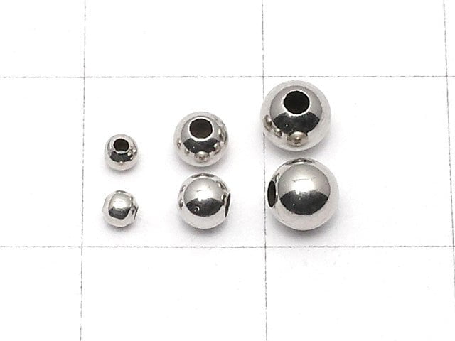 [K14 White Gold]Round [2mm][3mm][4mm]4pcs $4.19- !