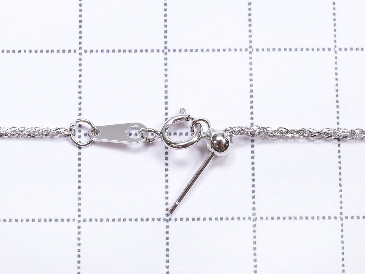 Silber 925 Weizenkette mit Schieberegler 0.8mm Rhodium beschichtet [45cm][60cm] Halskette 1 Stück