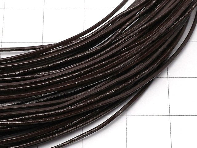 Europe Leather Cord Round wire [1 mm] [1.5 mm] [2 mm] coffee (brown) 1 roll (20 m)