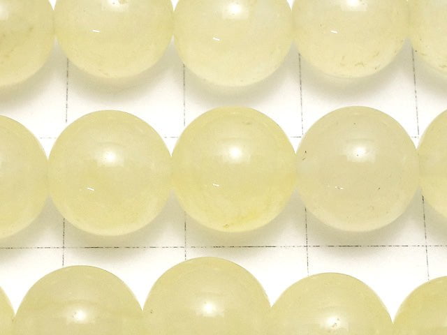 Pastel Yellow Color Jade Round 10mm 1strand beads (aprx.15inch / 38cm)