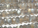 [Video] High Quality Labradorite AA++ Faceted Button Rondelle 9x9x5mm half or 1strand beads (aprx.14inch/34cm)